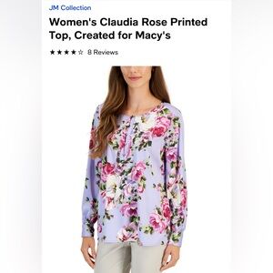 Beautiful silky soft rose print blouse